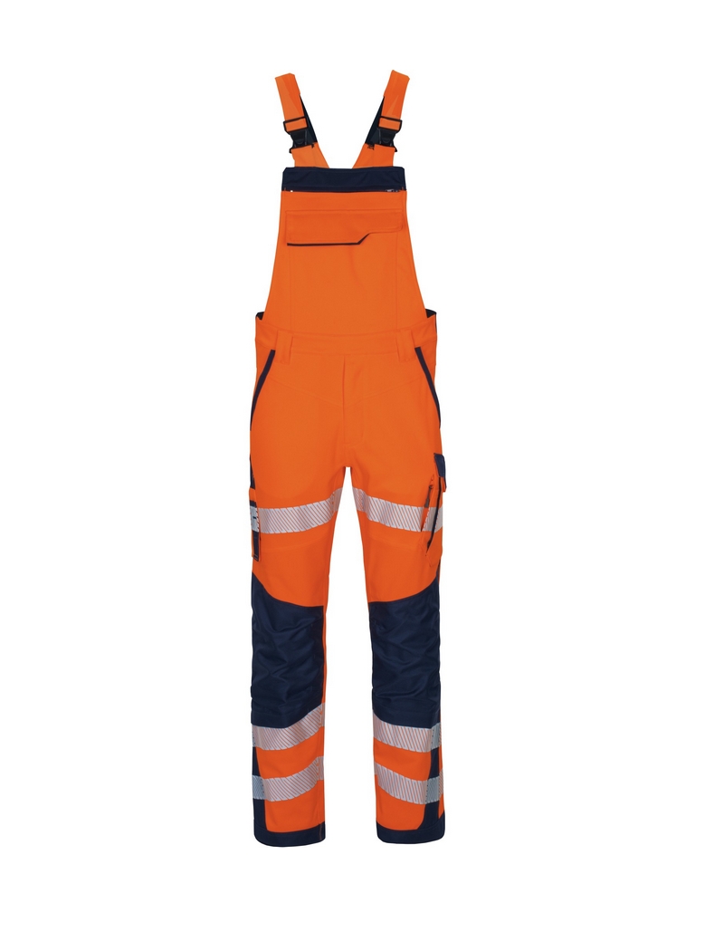 VWT191 Flex HiVis Salopette de Travail à Haute Visibilité Orange Taille 42