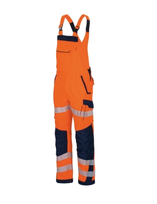 VWT191 Flex HiVis Salopette de Travail à Haute Visibilité Orange Taille 46