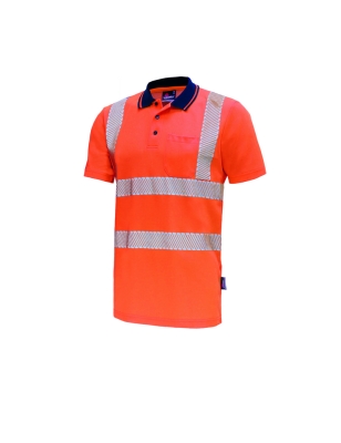 VWP311 Polo Chemise de Travail à Haute Visibilité Manche Courte Orange S