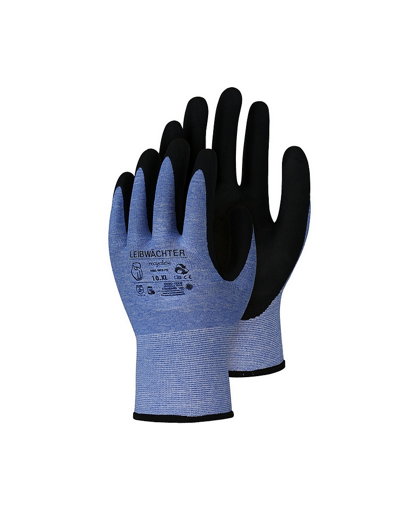 RLW570 Topas Gant Recyclé Polyester Lycra avec Enduction Nitrile Bleu & Noir