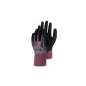 XC18009 100°C Gant en Nylon avec Enduction Nitrile Excellent Bordeaux & Noir