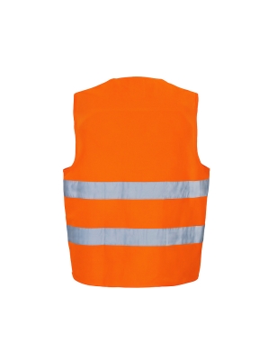 Gilet de Visibilité VWE01S Multifonction Vizwell Orange Lumineux Taille L