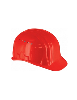 Casque de Chantier Rouge Asn2 Baumeister 80 Ergonomique et Réglable