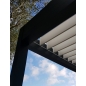 Alusun Pergola Bioclimatique Anthracite en Aluminium Autoportant Electrique + Bandeau LED 3,0M X 3,0M