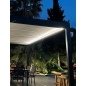 Alusun Pergola Bioclimatique Anthracite en Aluminium Autoportant Electrique + Bandeau LED 3,0M X 3,0M