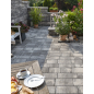 Via Leano® Linéaire Nero Bianco Nuancé Pavé Béton Multi-formats Ep. 8CM 0,96m²