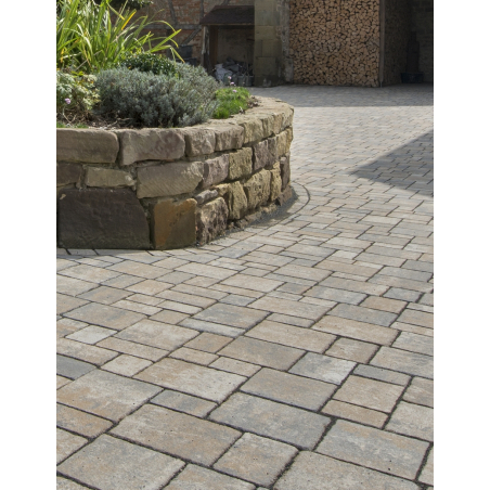 Via Leano® Sauvage Calcaire Coquillier Nuancé Pavé Béton Multi-formats Ep. 8CM  0,96m²