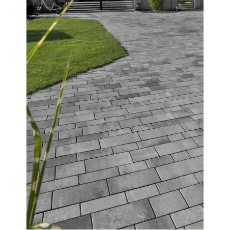 La Tierra® Linéaire Gris Anthracite Nuancé Pavé Béton Multi-formats Ep. 6CM  0,90m²