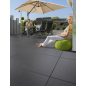 Madison® Midnight Black Dalle Béton Format 100/100CM Ep. 5,5CM