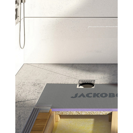 JACKOBOARD® Aqua Receveur de Douche à Carreler Quart de Cercle 90/90CM Ep. 4CM