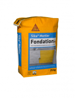 Sika® Mortier Fondation SP Enduit Hydrofuge Prêt à Gâcher 25KG