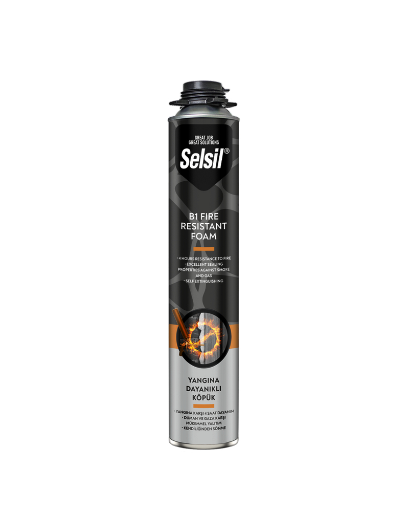 Selsil® Mousse Expansive Résistante au Feu à Pistolet 750ML