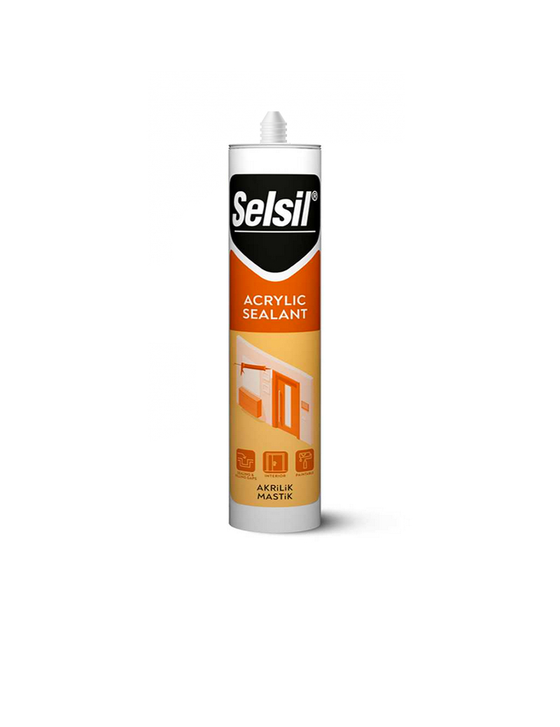 Selsil® Mastic Acrylique Renforcé en Silicone Blanc 310ML