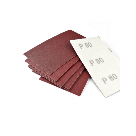 Lot de 6 Feuille Abrasif de Ponçage Corindon 230X280MM Grain 80