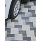 Classique Noir & Blanc 3 Formats Flammé Pavé Béton Effet Nuancé  0,96m²