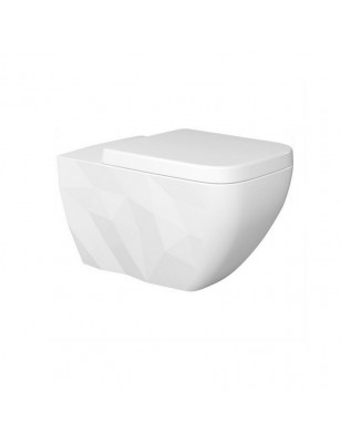 Kristal Wc Suspendu Blanc avec Système Easy-Wash Encastré