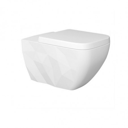 Kristal Wc Suspendu Blanc avec Système Easy-Wash Encastré