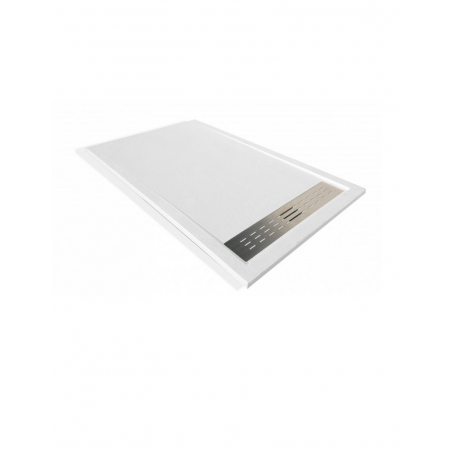 Bilbao Receveur de Douche Ultraplat Solidstone Blanc Mat Larg. 80CM Long. 120CM