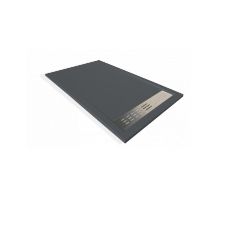 Bilbao Receveur de Douche Ultraplat Solidstone Anthracite Larg. 90CM Long. 120CM