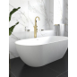 Royale Baignoire îlot en Solid Surface Blanc Mat Long. 150CM Larg. 75CM Haut. 55CM