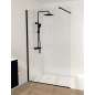 Wilson Paroi de Douche Fixe Noir Larg. 140CM Haut. 200CM