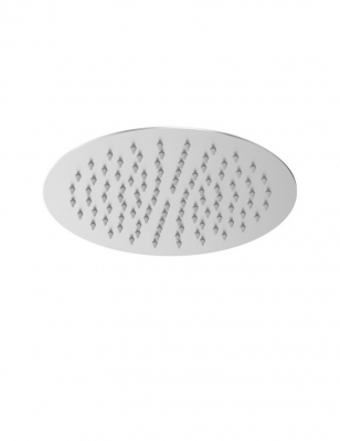 Pommeau de Douche Rond Extra Fin Inox Nickel Brossé