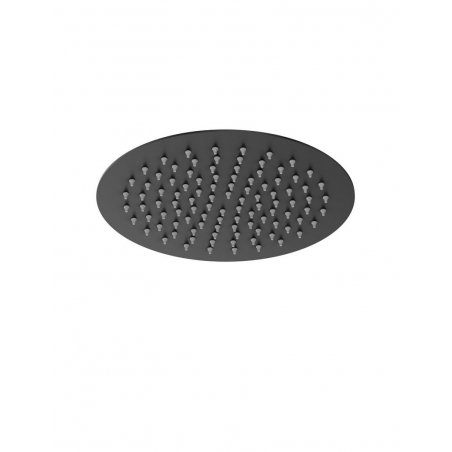 Pommeau de Douche Rond Extra Fin Inox Noir Mat