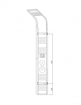 Colonne de Douche Hydrothérapie Avec Mitigeur Thermostatique Bambou