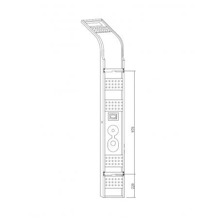 Colonne de Douche Hydrothérapie Avec Mitigeur Thermostatique Bambou