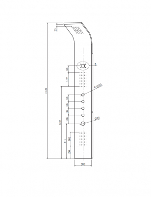 Colonne de Douche Hydrothérapie Avec Mitigeur Thermostatique Bianco