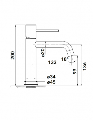 Gala Robinet de Lavabo Cuivré Brossé avec Flexible