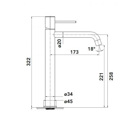 Gala Robinet de Lavabo Haut Blanc Mat avec Flexible