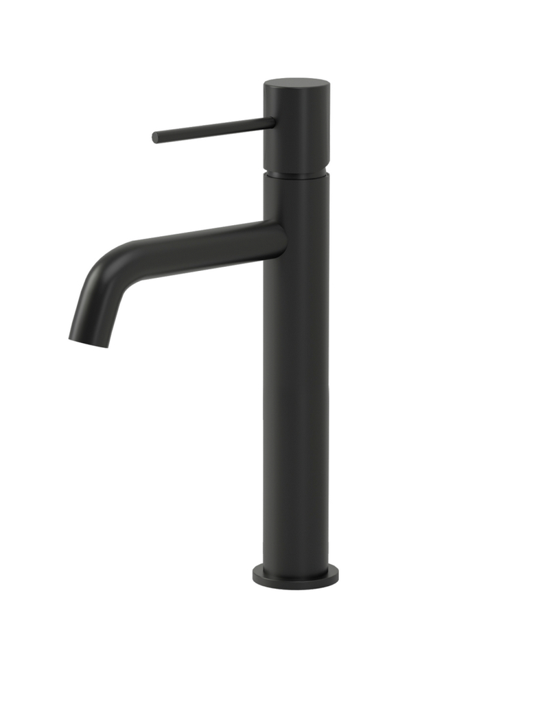 Gala Robinet de Lavabo Haut Noir Mat avec Flexible