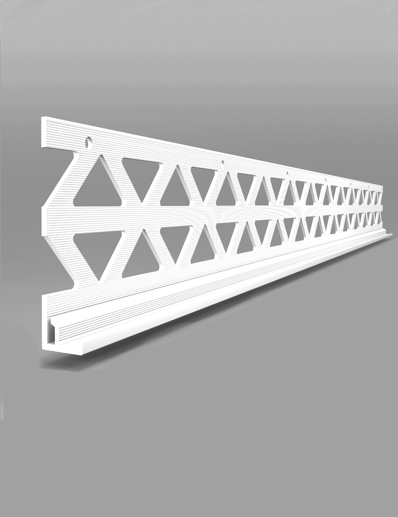 Profilé d'Arrêt d'Enduit P-U PVC 10MM Larg. 47MM Long. 250CM Boite de 25