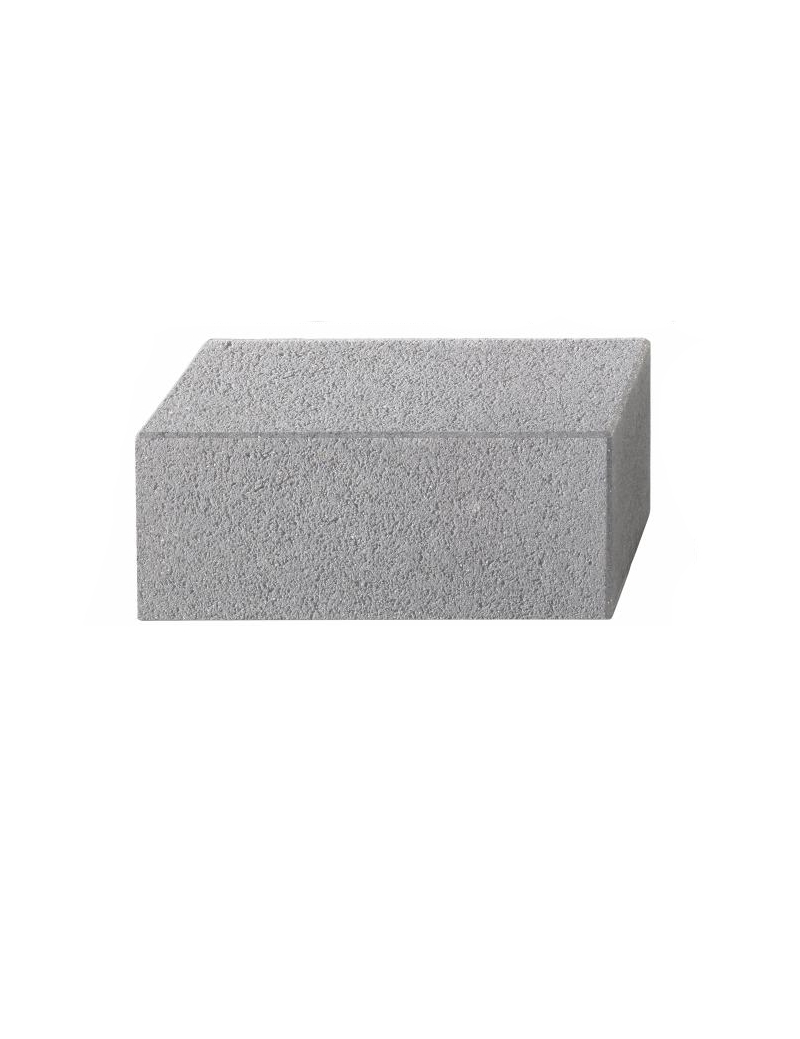 Vios® Système de Mur Elément de Base Gris Grenaillé Fin Larg. 22,5CM Long. 45,0CM Haut. 16,5CM