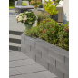 Vios® Système de Mur Elément de Base Anthracite Grenaillé Fin Larg. 22,5CM Long. 67,5CM Haut. 16,5CM