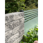 Vermont® Système de Mur Elément de Base Nero Bianco Nuancé Eclaté Vieilli Larg. 25,0CM Long. 50,0CM Haut. 15,0CM