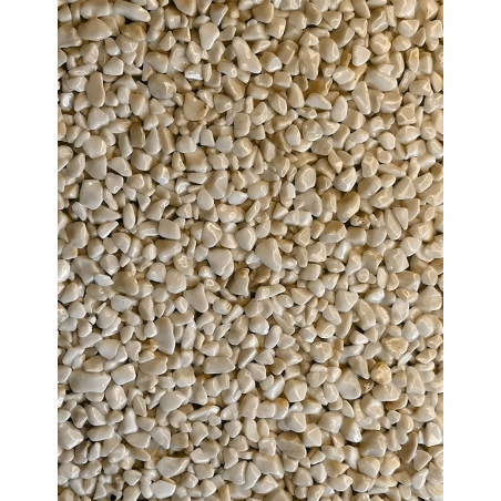 Granulat de Marbre Roulé pour Moquette de Pierre Beige 2/4MM Sac de 25KG