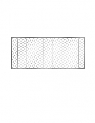 Wolfa Grille pour Cour Anglaise en Métal Déployé Larg. 101CM Prof. 43CM