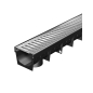 Meapark A15 Caniveau de Drainage avec Grille Passerelle Acier Galva Long. 100CM