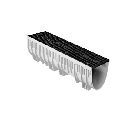 Mearin Plus 200 D400 Caniveau de Drainage avec Grille Passerelle Fonte CXL Long. 100CM